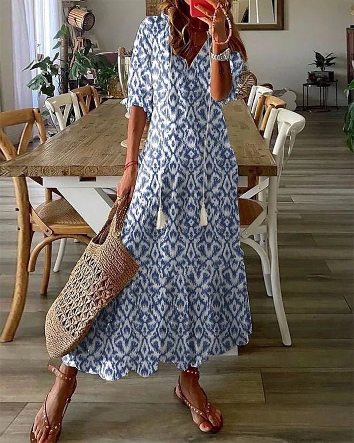 Luna | Boho Chic Midi Dress