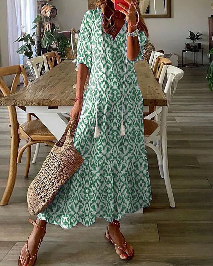 Luna | Boho Chic Midi Dress
