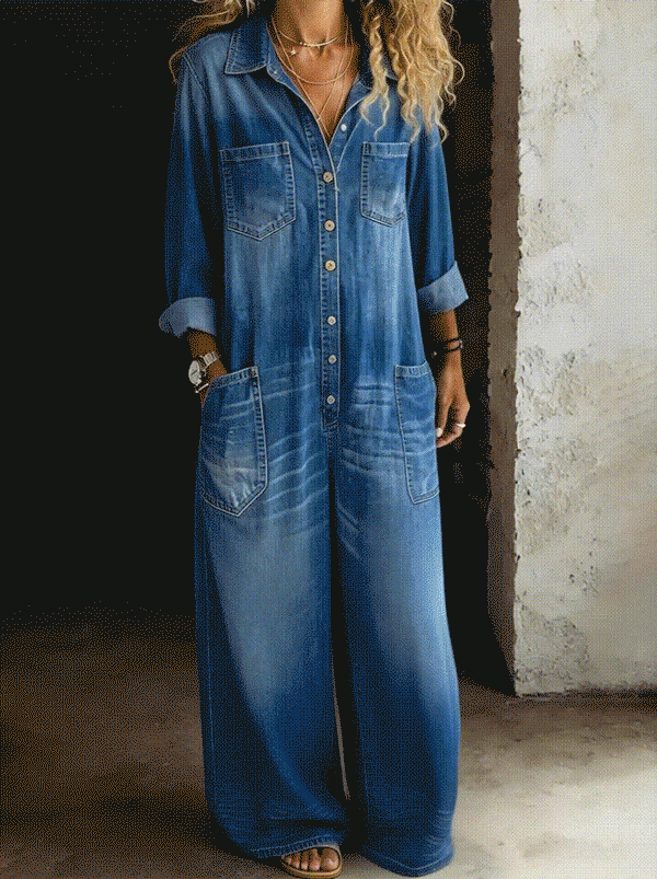 Lena | Comfortable Denim Jumpsuit