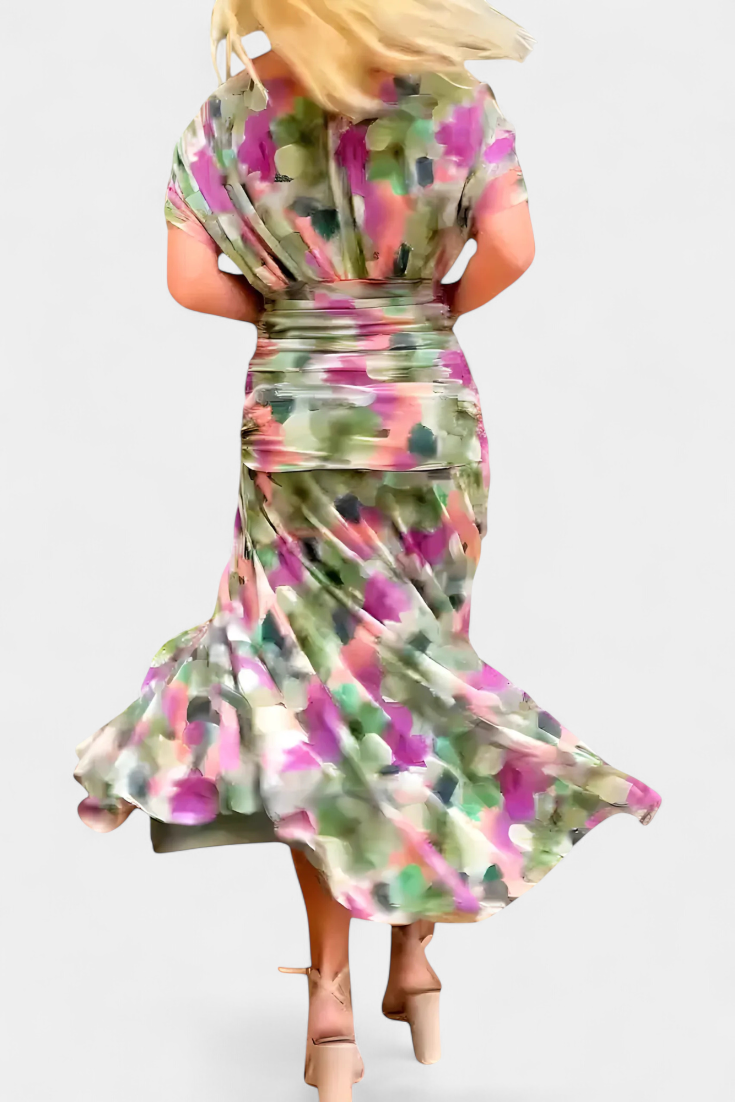 Alondra | V-Neck Long Floral Dress