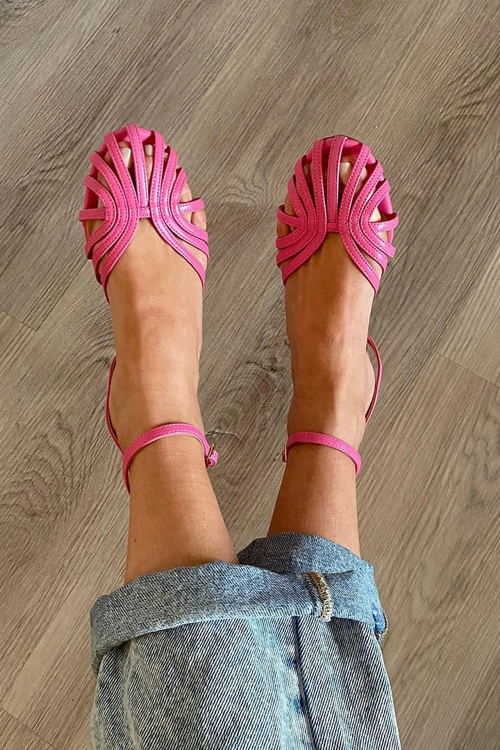 Joyela™ | Golden Ankle Strap Sandals