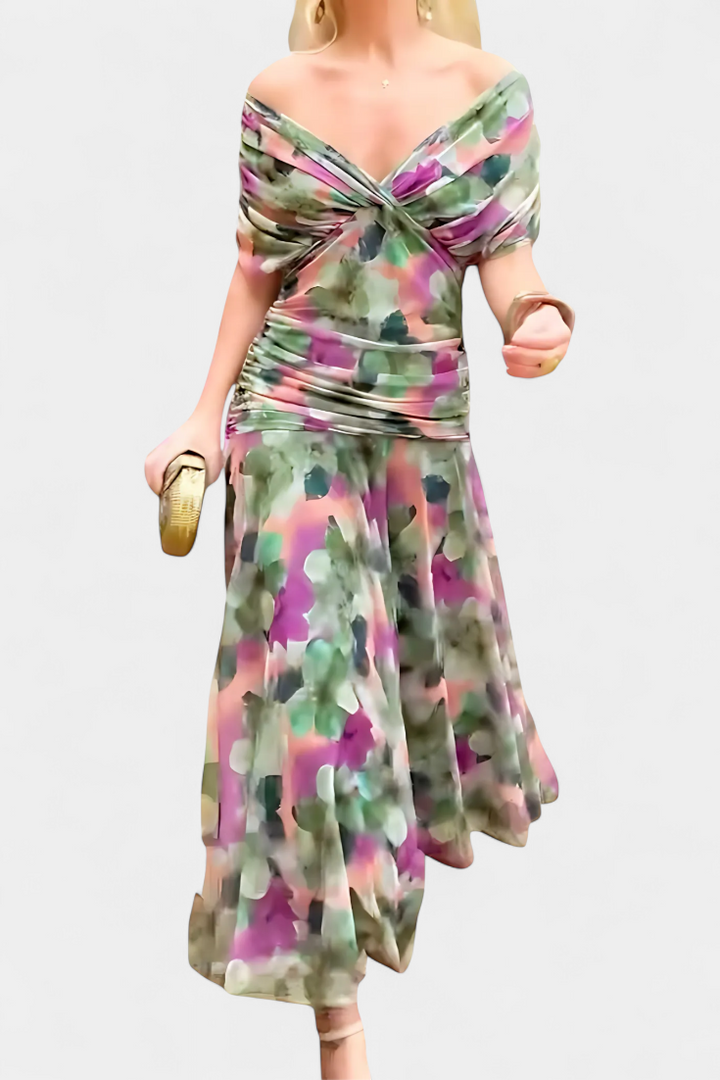 Alondra | V-Neck Long Floral Dress