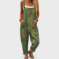 Comfortable Printed Overalls