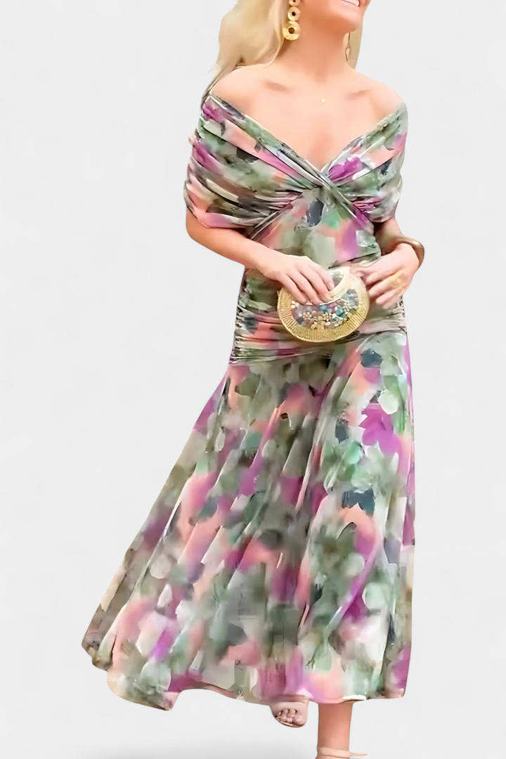 Alondra | V-Neck Long Floral Dress
