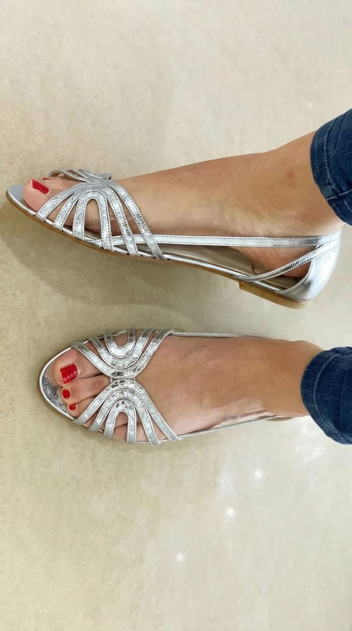 Solea™ | Elegant Open-Toe Golden Sandals