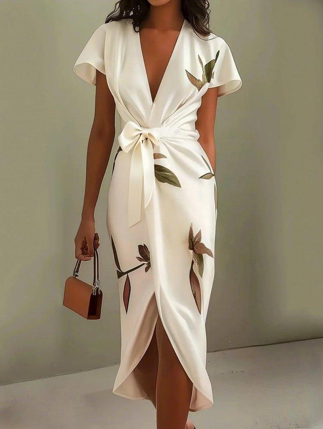 Jasmine™ | Elegant Bow Closure Dress
