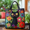 Padded Black Cat Shoulder Bag