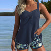 Alex | Striped Tankini with Two-Piece Beach Shorts
