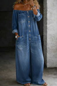 Elena | Jumpsuit with off-shoulder and long sleeves