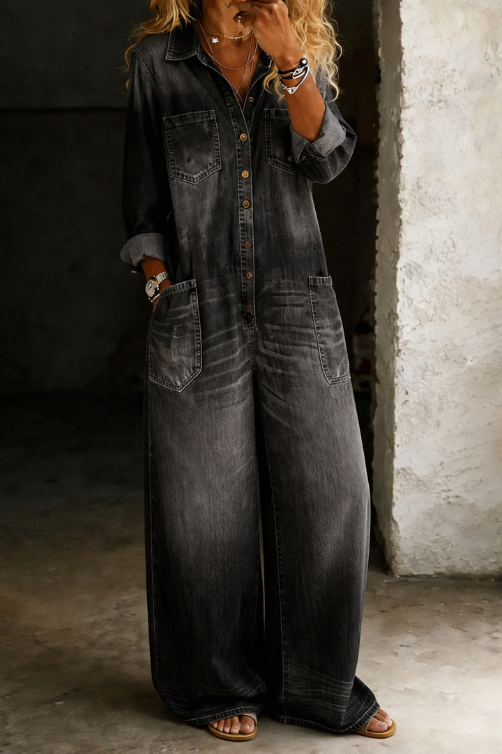 Lena | Comfortable Denim Jumpsuit