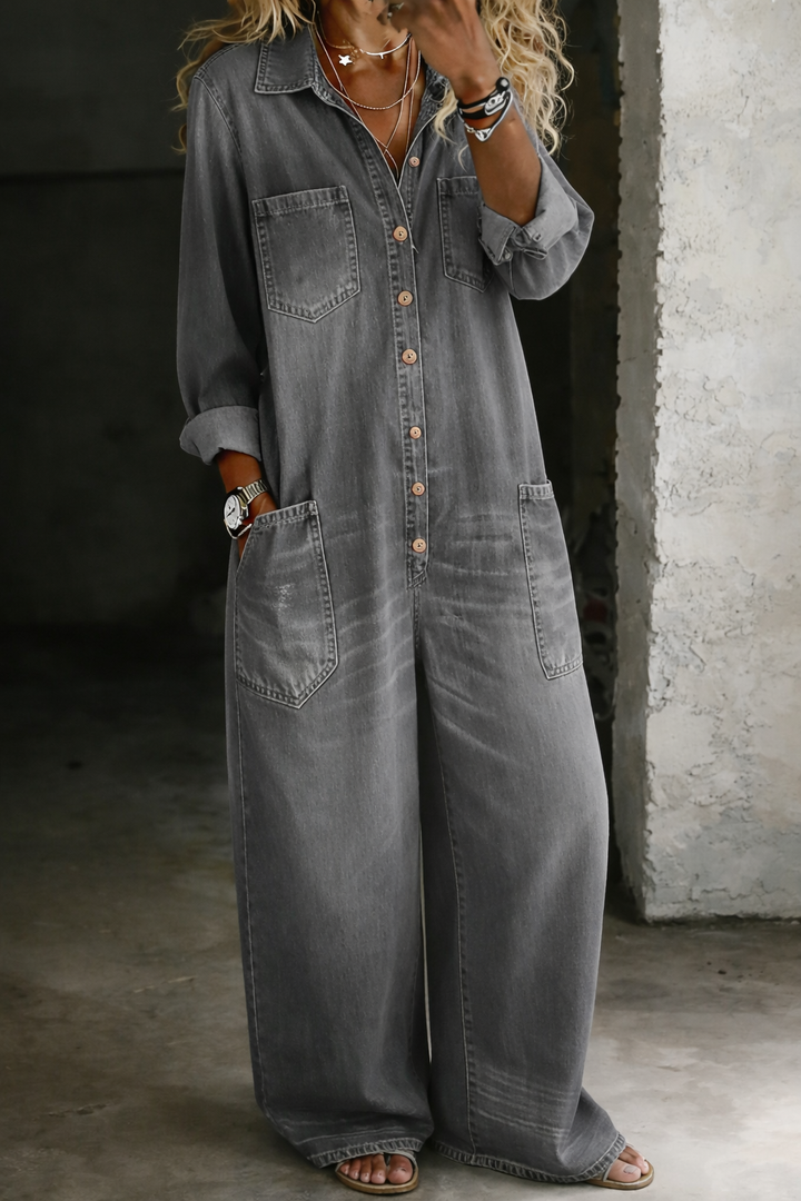 Lena | Comfortable Denim Jumpsuit