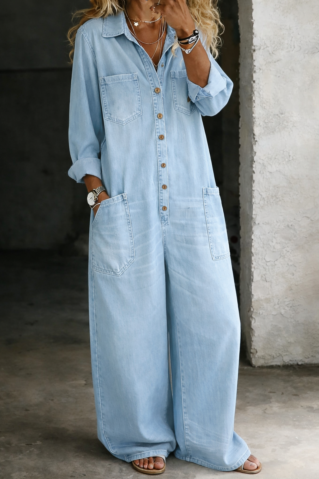 Lena | Comfortable Denim Jumpsuit