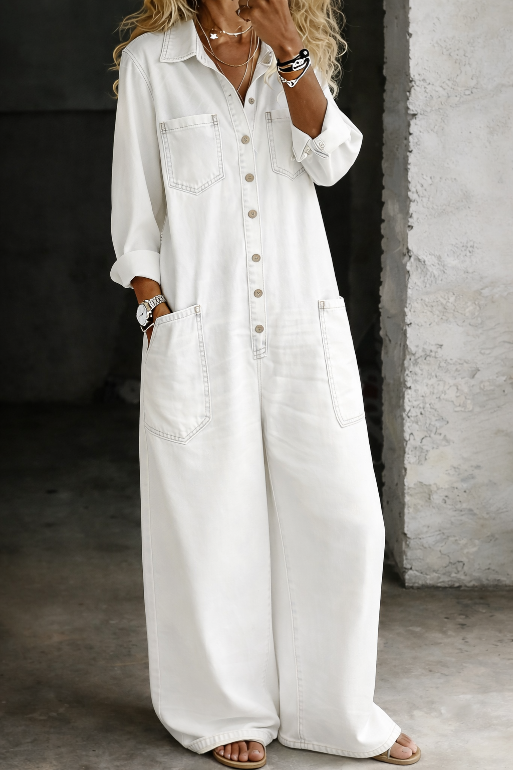 Lena | Comfortable Denim Jumpsuit