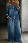 Sophia | Denim dress with bare shoulders