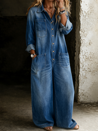 Lena | Comfortable Denim Jumpsuit