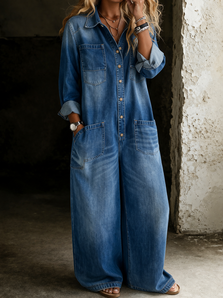 Lena | Comfortable Denim Jumpsuit