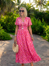 Elis – Long and Flowing Dress with Floral Print