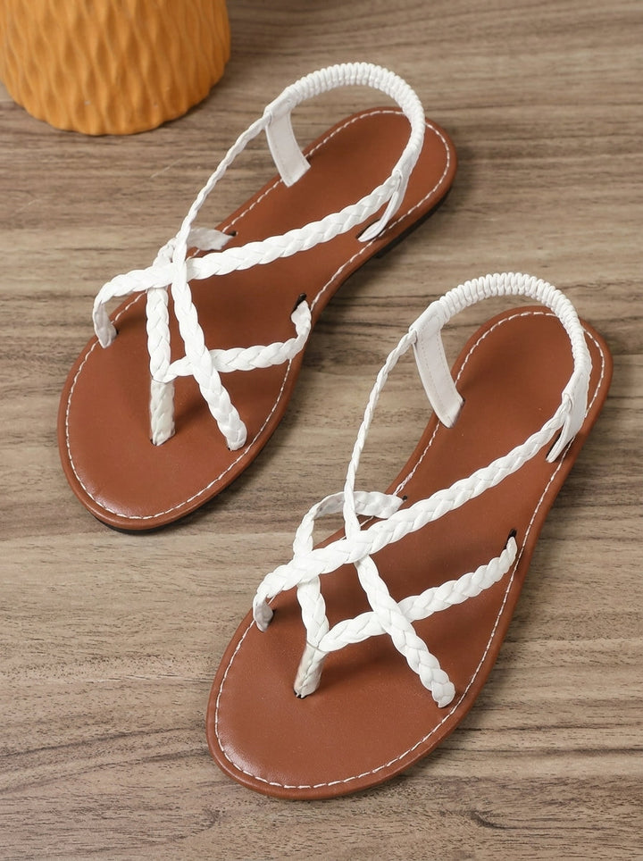 Lucería™ | Metallic Sandals with Braided Straps