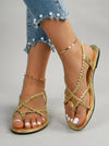 Lucería™ | Metallic Sandals with Braided Straps