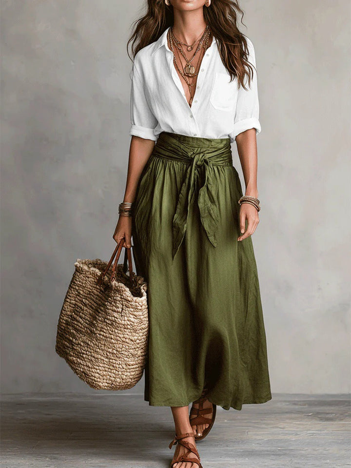 Vera | Two-piece Set Black & Olive