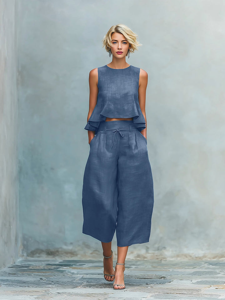 Julia | Women's Two-Piece Set with Ruffled Hem