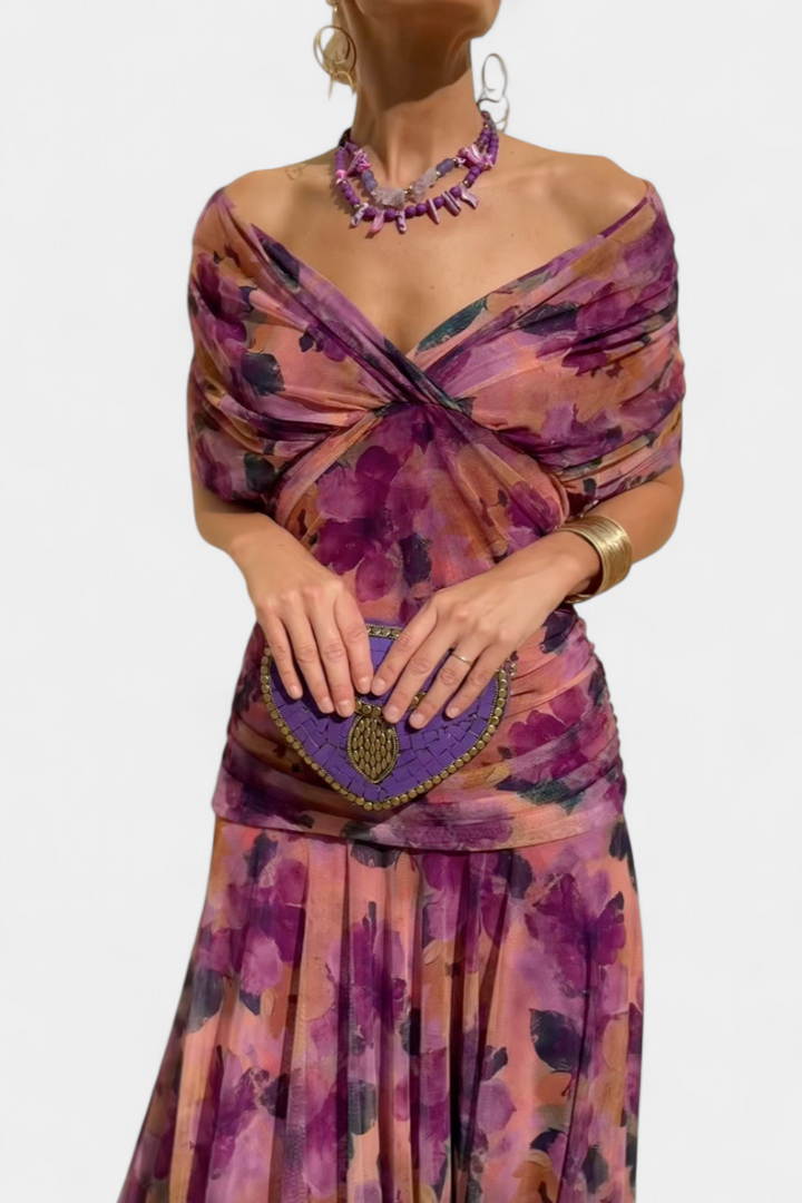 Alondra | V-Neck Long Floral Dress