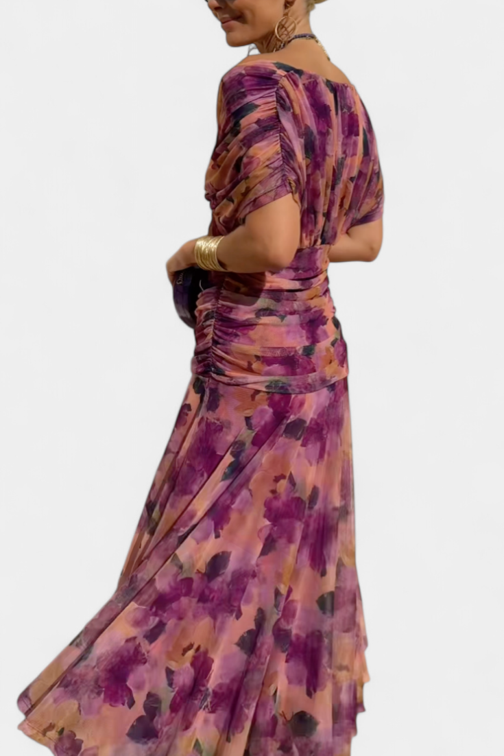 Alondra | V-Neck Long Floral Dress