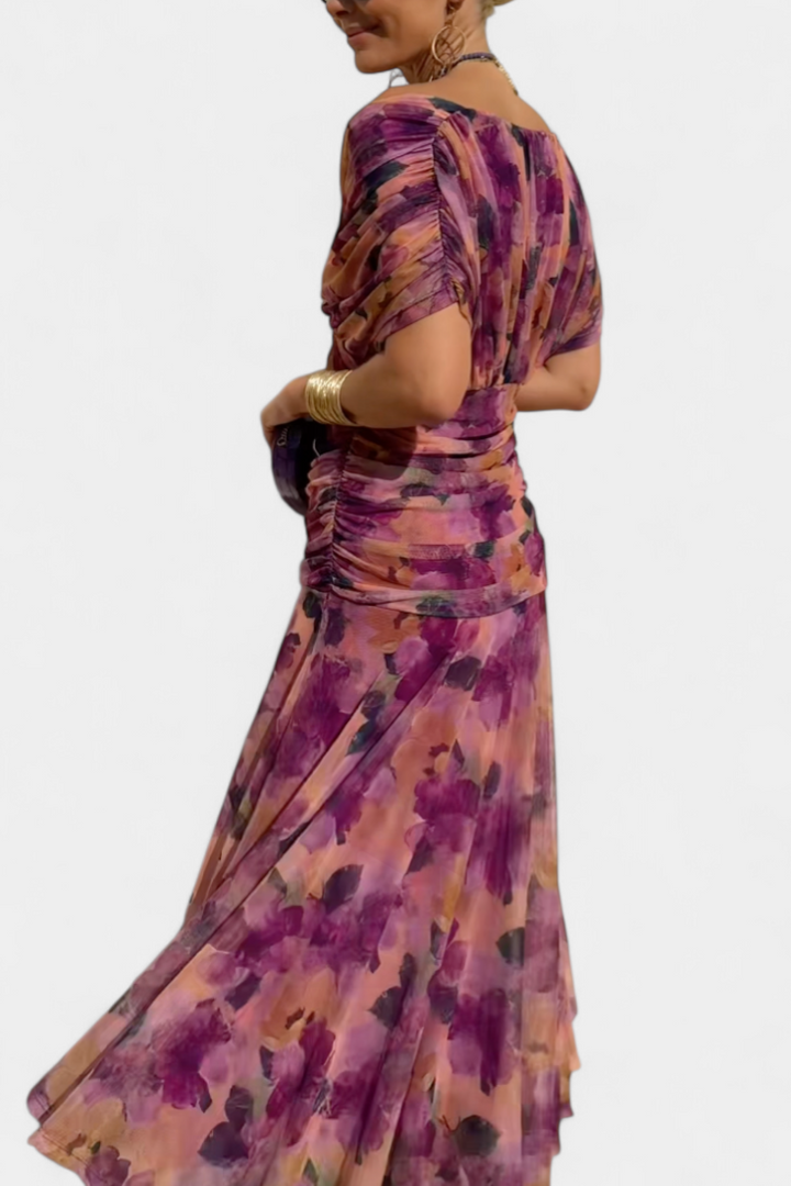 Alondra | V-Neck Long Floral Dress