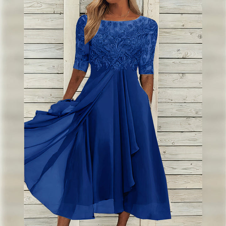 Justine™ | Elegant lace midi dress
