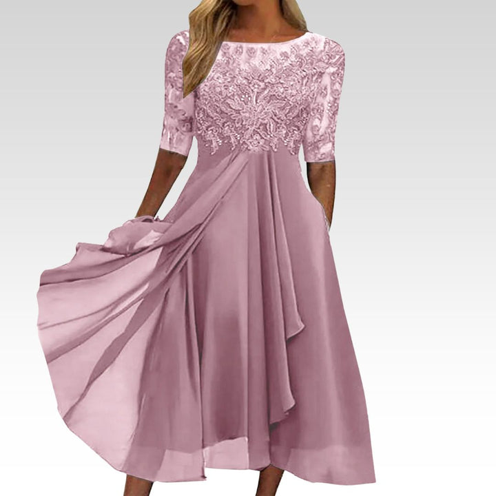 Justine™ | Elegant lace midi dress
