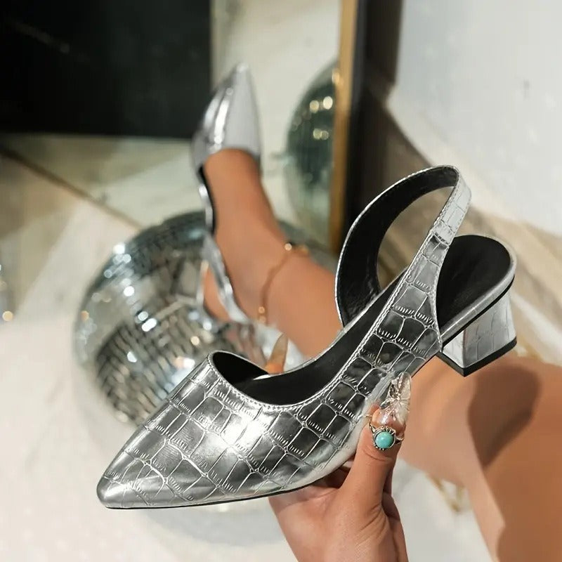 Olga - Elegant shoes with square heel
