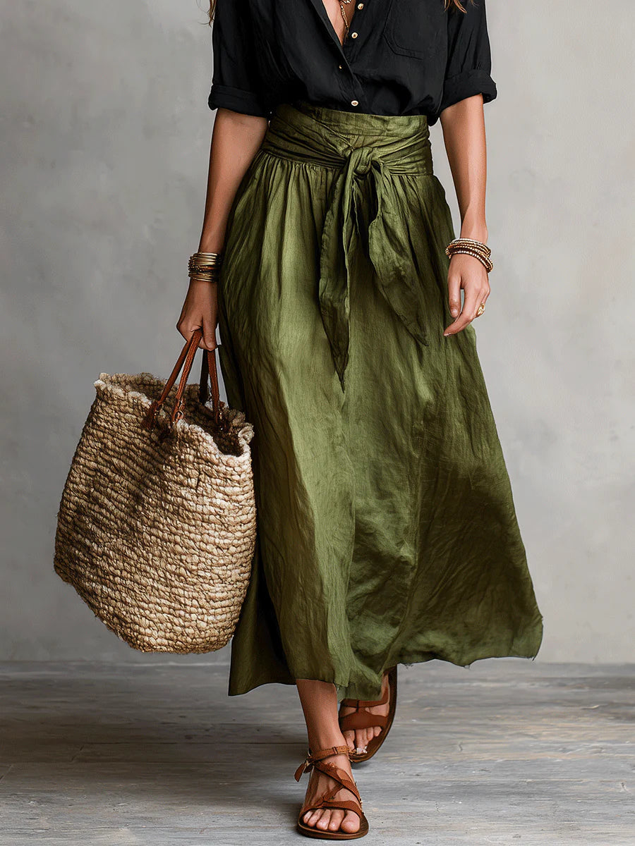 Vera | Two-piece Set Black & Olive