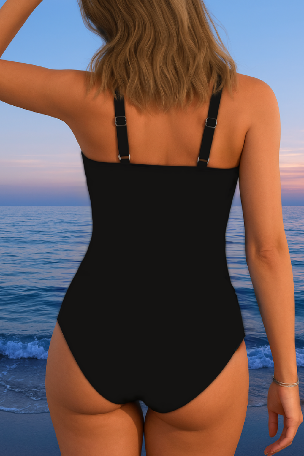 Amina | Luxury Surplice Swimsuit with Colorful Print