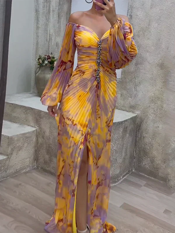 Amelia™ | Elegant Off Shoulder V-Neck Dress