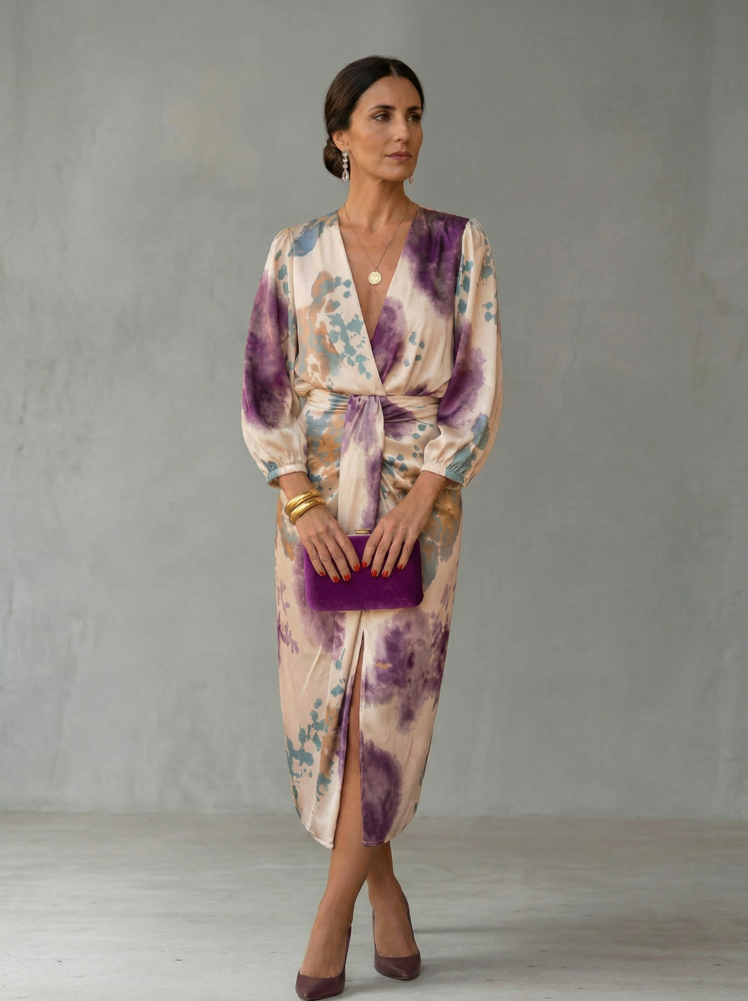 Valeria - Elegant  V-Neck Dress