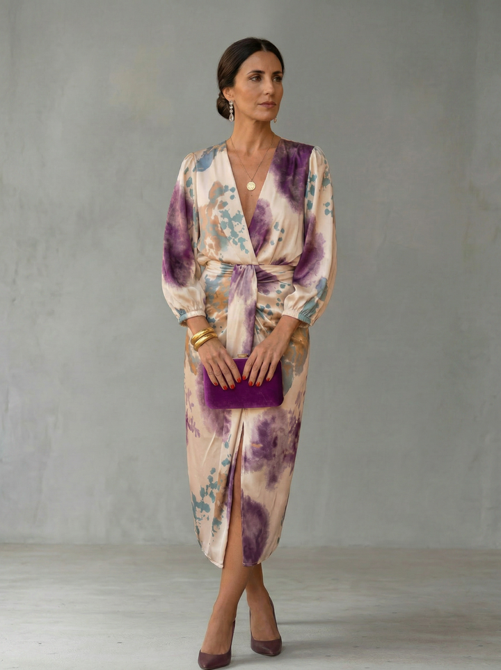 Valeria - Elegant  V-Neck Dress