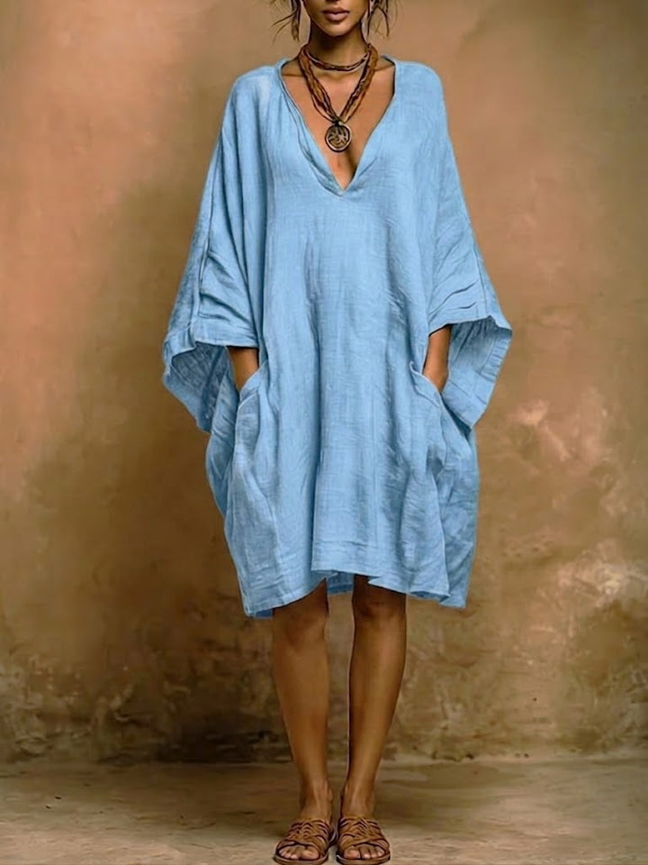 Fiorella - Soft linen and cotton dress with a natural style