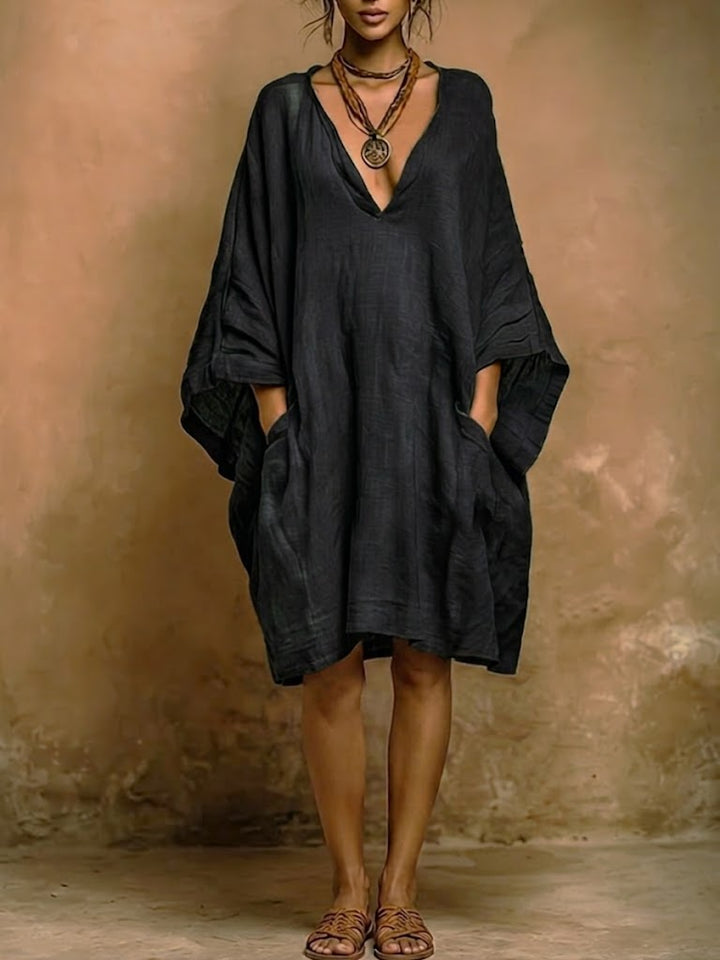 Fiorella - Soft linen and cotton dress with a natural style