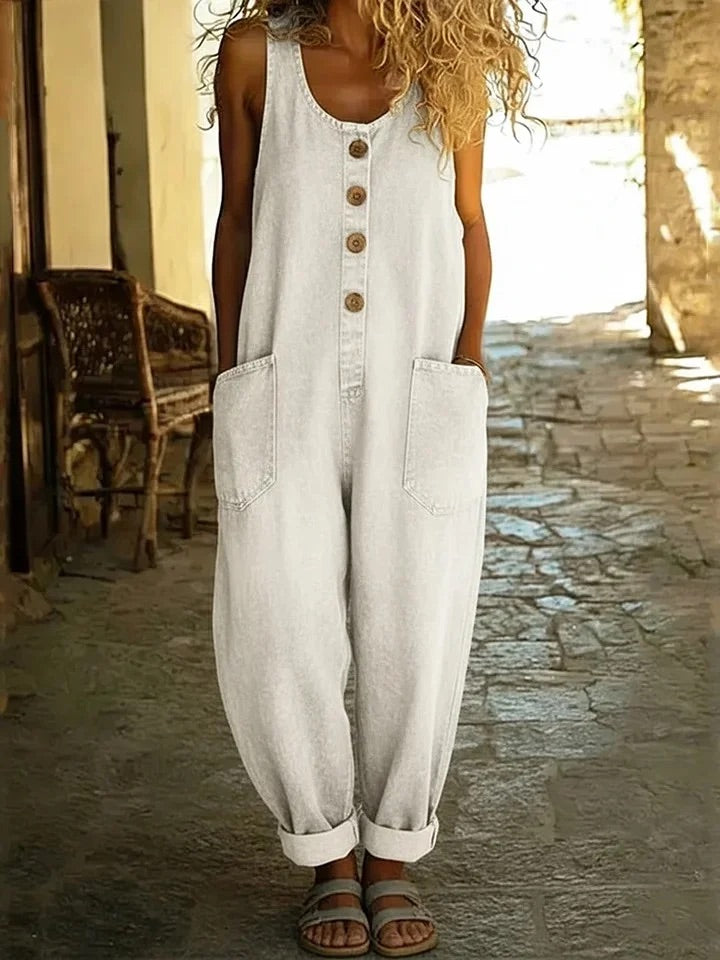 Valentina - Vintage Washed Denim Overalls