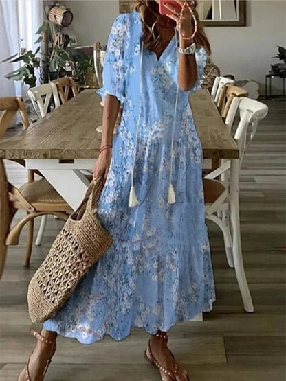 Luna | Boho Chic Midi Dress