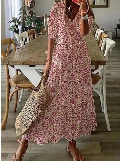 Luna | Boho Chic Midi Dress