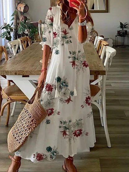 Luna | Boho Chic Midi Dress